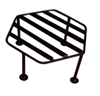  Hexagon  Iron  Planter Stand It is Suitable For Outdoor as Well as Indoor  Pack of2 -  Free Size, Black, Iron,  Pack of 2,  Hexagon